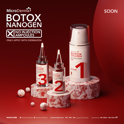 Botox Nanogen Renders 3d 3d modeling app branding cosmetics design graphic design haircare icon illustration logo modeling packaging design realistic rendering skincare typography ui ux vector