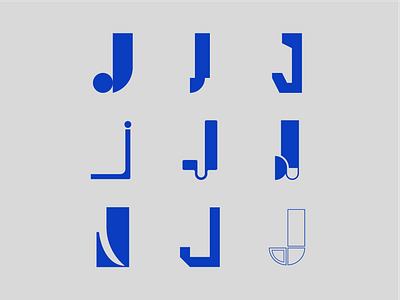 Letter J exploration branding design letter exploration letter j letterform lettermark logo logomark logotype type typography