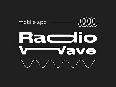 Radio Wave mobile app figma graphic design mobile app radio school project typography ui user interface ux