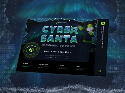 Cyber Santa CTF 2021 | Certificate branding capture the flag cert certificate certification certified ctf cyber cyber security cybersecurity design diploma hack the box hacking placement santa security tech ui xmas