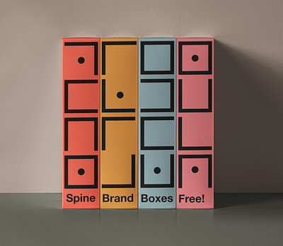 Free Boxes Psd Spine Packaging Mockup box mockup packaging mockup