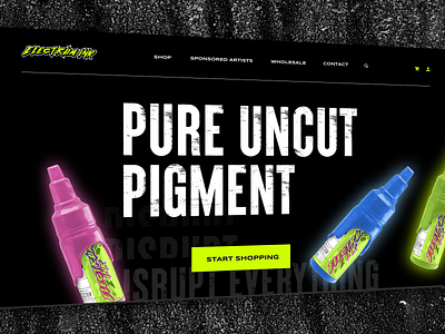 Electrum Ink Homepage Concept concept design graphic design homepage tattoo web design