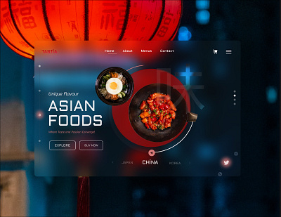 TATIA | Food App UI Design app app design asian design food food app graphic design illustration ui ui design ux web web design website website design