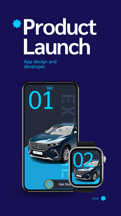 Mobile App Design | UI/UX | TOGG app app design branding car graphic design mobile mobile app ui ux uıux