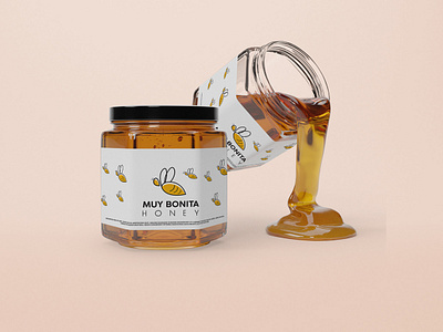 Muy Bonita Honey label DESIGN box design branding carton box design creative product design design illustration label design logo ui vector