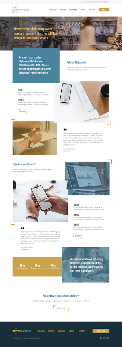Rewards Focus Website branding design graphic design ui ux web design