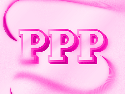 PPP - Beach House / Depression Cherry 3d black branding design details effect font gradient graphic design illustration letter lettering letters logo minimal music type typography ui words