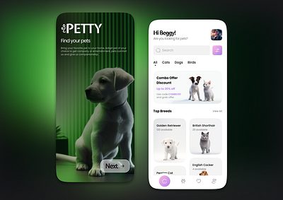 Pet App app application design figma graphic design illustration illustraton mobile pet app ui