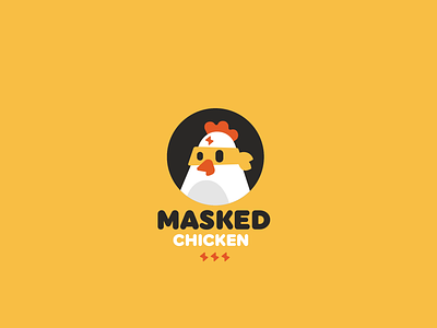 Masked Chicken Logo Animation 2d 2d animation after effects animate animation branding design dots illustration logo logo animated logo animation mascot masked chicken morphing motion deisgn motion graphics reveal typography ui