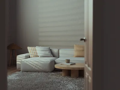 Living Room 3d cinema4d davinci resolve design interior living room minimalist