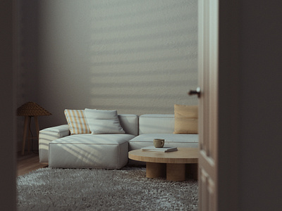 Living Room 3d cinema4d davinci resolve design interior living room minimalist