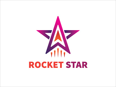 Rocket star vector logo illustration business branding