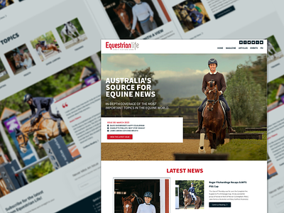 Re-Imagining Popular Equine News Website australia branding elementor equine graphic design news blog news website ux web design website study wordpress