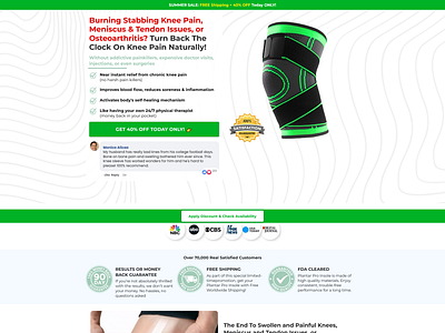 Knee Pain Funnel On Funnelish design designing funnel funnel funnelbuilder funnelish knee pain offer page product page sales funnel sales page