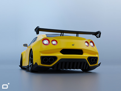 Nissan GT-R R35: A 3D Model for Car Enthusiasts 3d car 3d design 3d model 3d render branding car car sport design illustration nissan gtr
