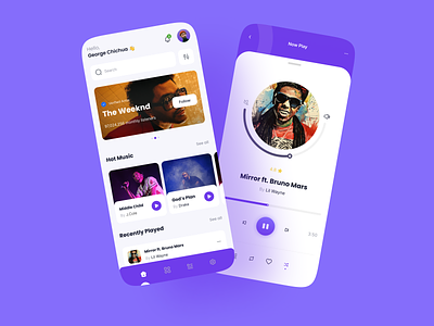 Music App - Light Mode app app ui app ux appmusic audio audiplayer design mobile mobiledesign modern app music music app musicapp playlist song song app ui uidesign ux uxdesign