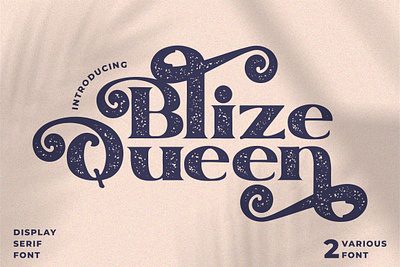 Free Display Serif Font - Blize Queen display font