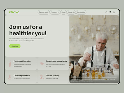 Organic product website animation design health care interface organic product organic website ui ui design web web design