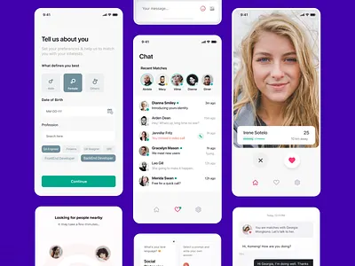 Two of us - A Dating Mobile app app design classic cms crm dating dating app feminine illustration love mobile ui modern partner app product trendy ui user experience user interface design ux vegan woman