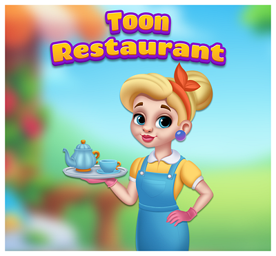 Toon Restaurant 2d desing casual game game game art game artist game use girl girl 2d girl design girls mdel toon toon model