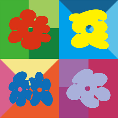 Hanzi Flower: Spring, summer, autumn and winter. colours design graphic design hanziflower type