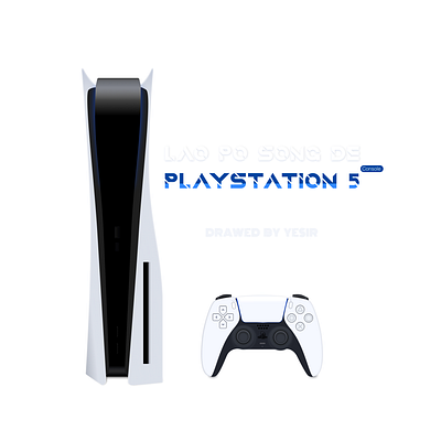 Sony PlayStation 5 figma illustration realistic drawing