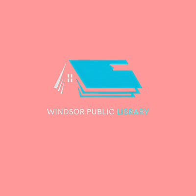 Windsore Public Library 3d branding design graphic design logo logo 3d logo creating