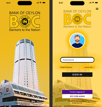 BOC Mobile Banking App Concept app design graphic design ui