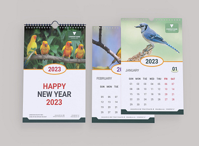 Wall Calendar Design 2023 branding card design designer graphic design illustration logo logo design