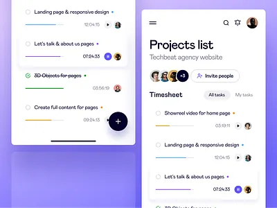 Project management dashboard (Responsive) app app design clean component design components design system light mode minimal mobile mobile design product design project management reponsive responsive design responsive panel task management ui ui design ux ux design
