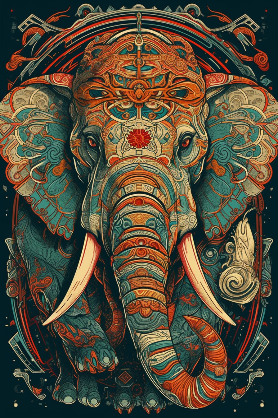 trippy elephant backgrounds