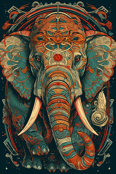 vector illustration of a Elephant design graphic design illustration vector