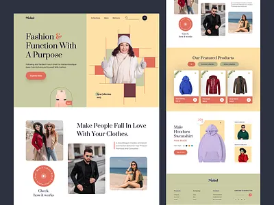 Mohol - Fashion Landing Page branding buy and sell clothing cloting website ecommerce fashion brand fashion landing page fashion web homepage interface landingpage layout design nooktiva onlineshop shopping style ui ux design web design website design