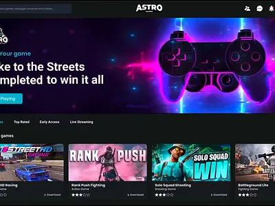 Gaming Dashbaord Interface Design 3d dashbaord design design gaming graphic design illustration typography ui vector