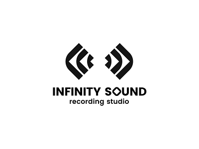 Infinity sound brand branding design elegant illustration infinity logo logo design logotype mark minimalism minimalistic modern monochrome music record sign sound studio wave