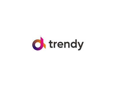 trendy d monogram gradient logo logotype minimal minimalist monogram simple trend trendy
