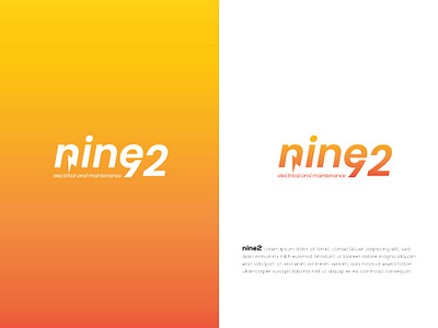 nine2 Electrical logo 9 92 battery design eletrical energy graphic design illustration logo logo make logo mark nine power solar vector