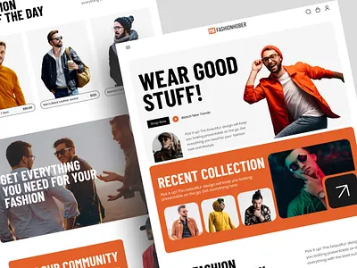 Fashion Website Landing Page beauty clothing e commerce fashion fashion style fashion website landing page man fashion online shop shop shopify store style ui ux web design