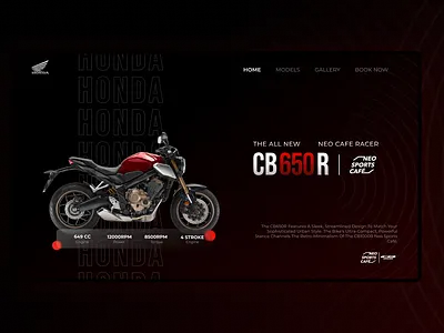 CB650R | Landing Page branding graphic design ui webaite