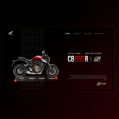 CB650R | Landing Page branding graphic design ui webaite