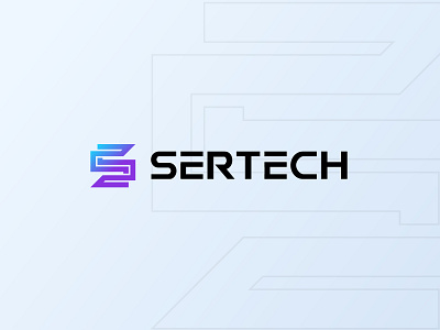 SERTECH - letter S software, technology logo design conc branding digital logo ecommerce finance financial fintech gradient letter d logo letter mark logo logo design logotype modern logo software tech technology