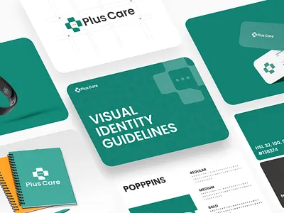 Plus Care - Brand Guidelines brand brand identity branddesign branding brandingdesign creative agency creativelogo design agency design studio graphic design health care logodesign logomark logos logotype medical brand typography visual deisgn visual identity visuals