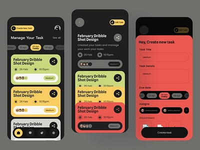 Task management mobile app design app app interface app interface designer app ui designer application design ios iphone management notion organize product design productivity project management saas task management tasks team manager todo tracking work list