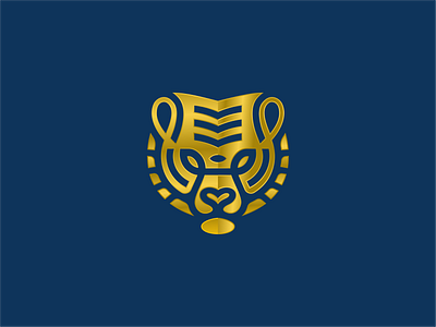 TenGold Logo animal branding character city design el dorado face gold goldtiger logo negative sumatra tiger tigerface vector