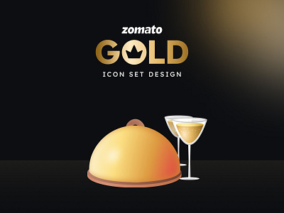 Zomato Gold: Icon Set branding delivery digital art dining figma gold graphic design icon design icon set iconography icons pack illustration product illustration ui vector art visual design