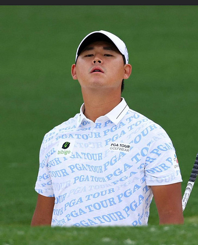 PGA Tour Golf wear Si Woo Kim Polo Shirt