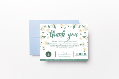 Soft Beauty Daisy - thank you card flower & leaves collection personal touch