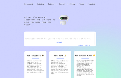 PDF AI: Automating Document Analysis design ui ux