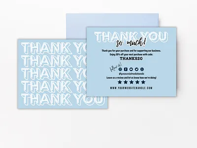 MOCKUP 0007 Bundle 5sets thank you card lovely things are inside personal touch.