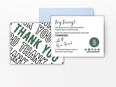 MOCKUP 0008 Bundle 5sets thank you card lovely things are inside personal touch